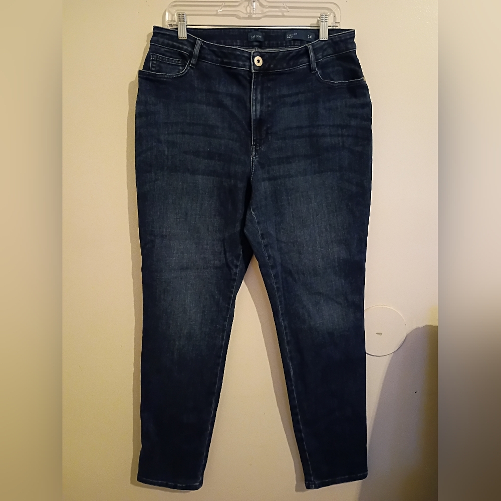 J.Jill Dark Blue Women's Jeans Curvy Slim Leg Sz 14T